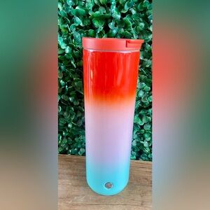 Starbucks 20 oz Orange Pink Teal Ombré Hot Stainless Travel Tumbler 2020